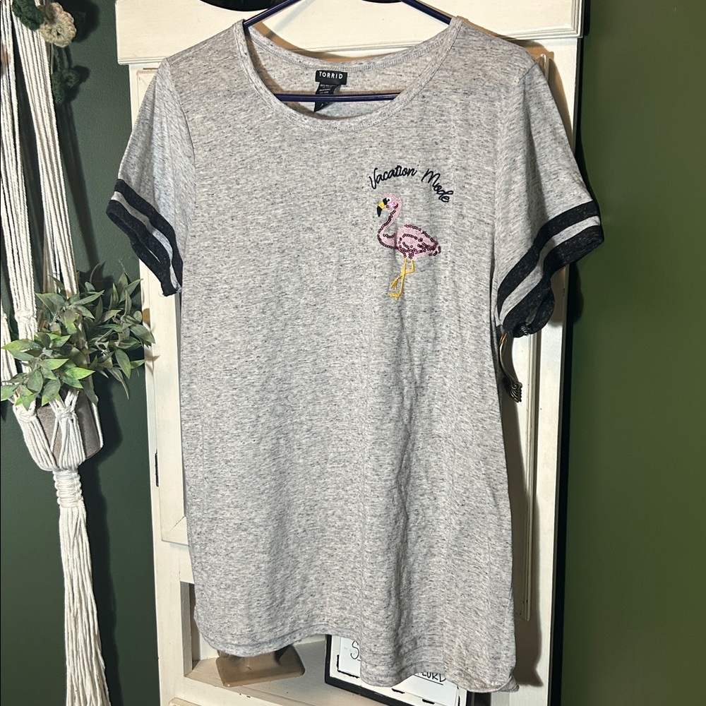 Torrid Gray Speckled T-Shirt